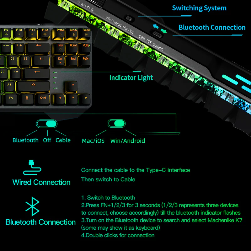 K7 Dual-Mode Mechanical Keyboard - Image 5