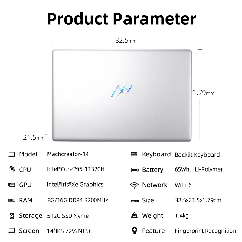 Machcreator-14 Gen 11 Intel (14”) Laptop - Image 8